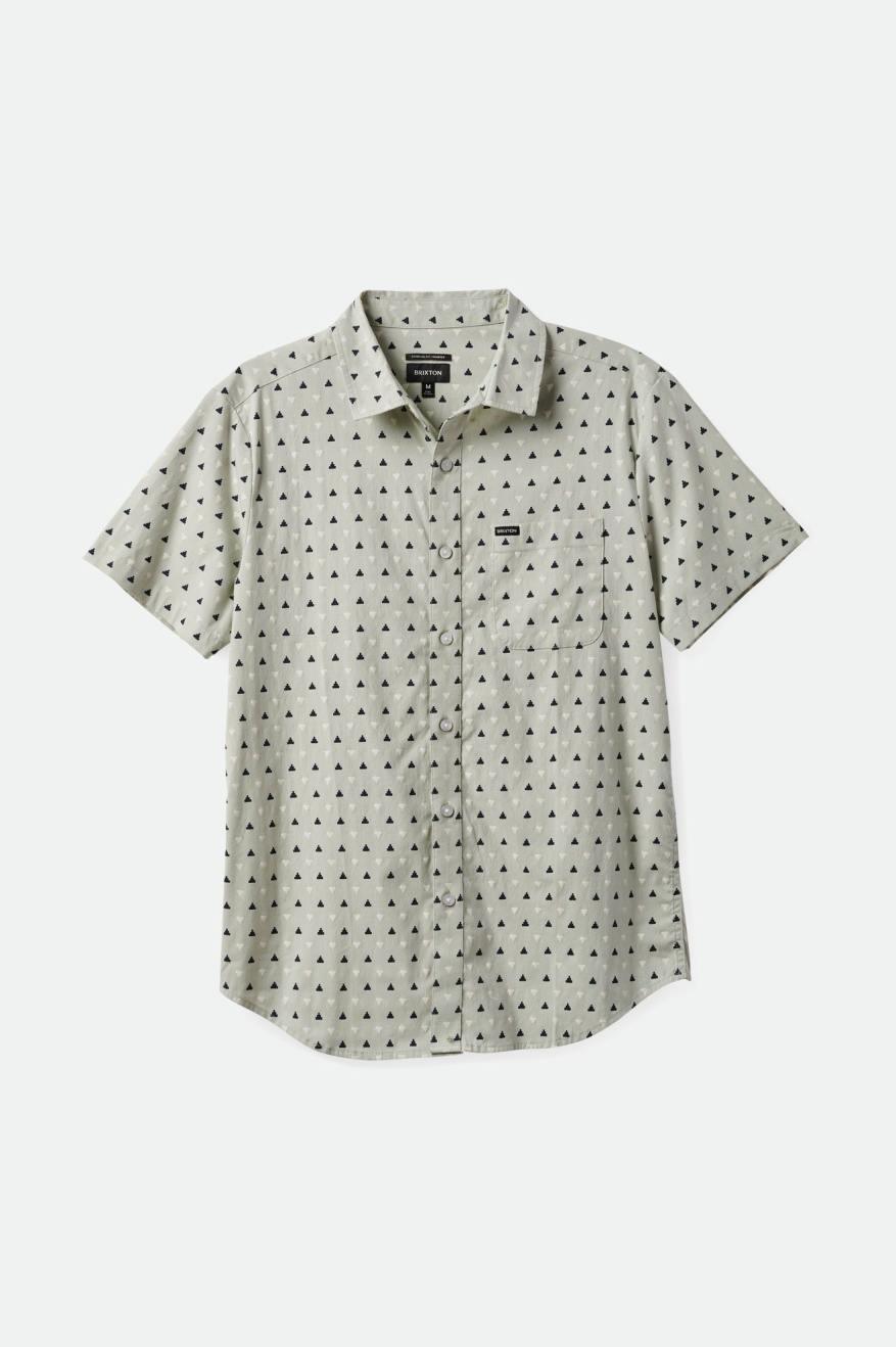 Charter Print S/S Woven - Mineral Grey/Washed Navy/Off White