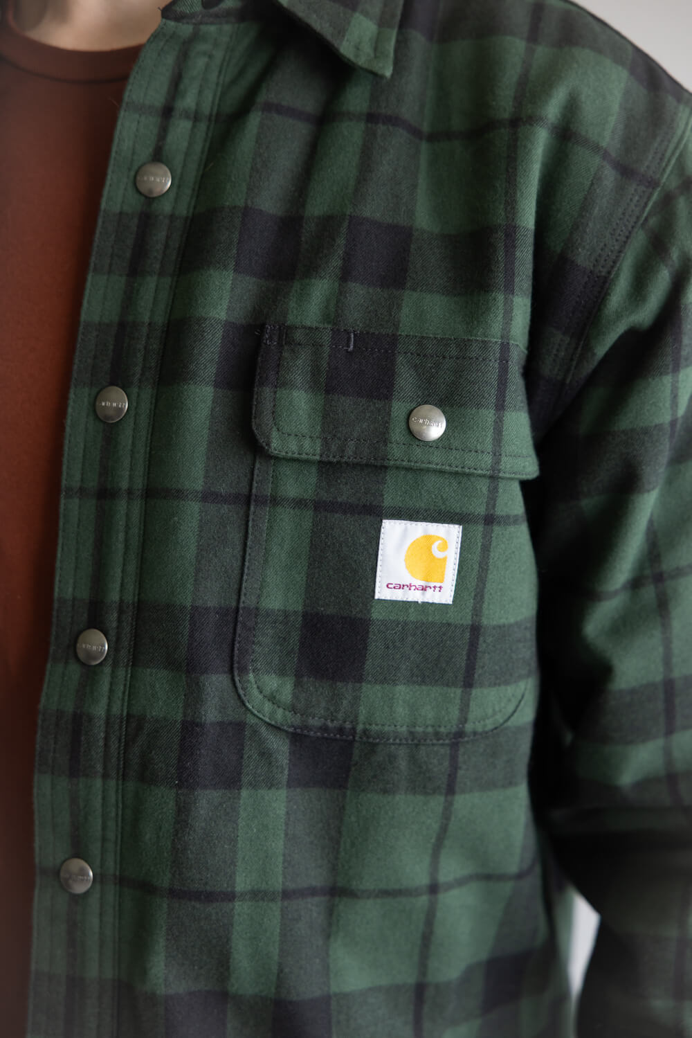 Relaxed Fit Flannel Sherpa-Lined Shirt Jac - Forestry Green