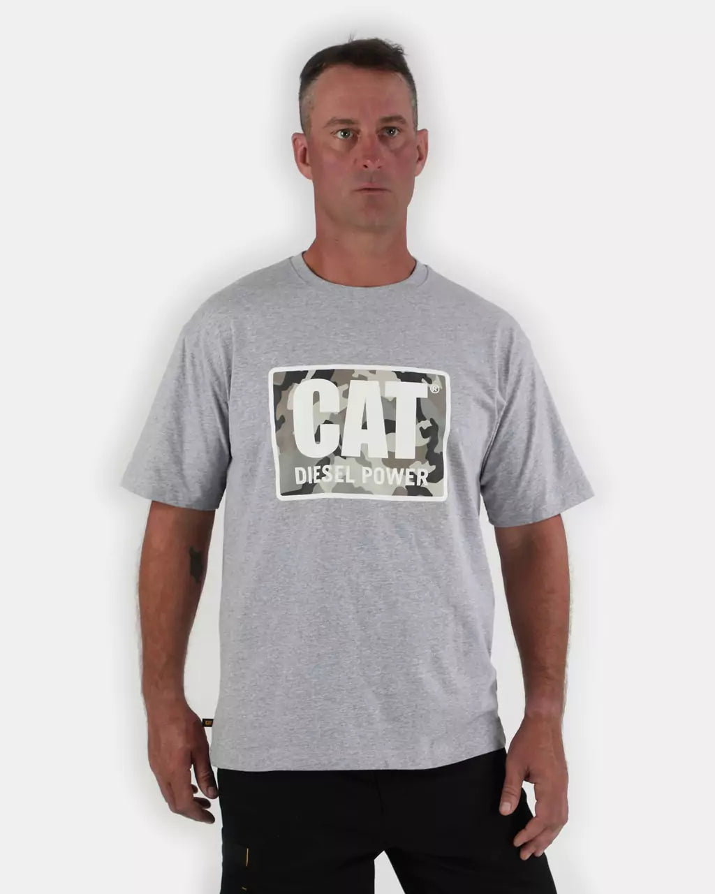 Men's CAT® Diesel Power T-Shirt - Heather Grey