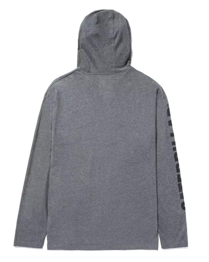 Men's UPF Hooded Banner Long Sleeve T-Shirt - Dark Heather Grey - Purpose-Built / Home of the Trades