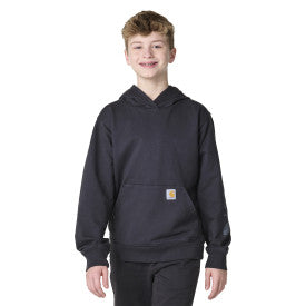 Youth Boys Long-Sleeve Garment Dyed Sweatshirt - Caviar Black Wash