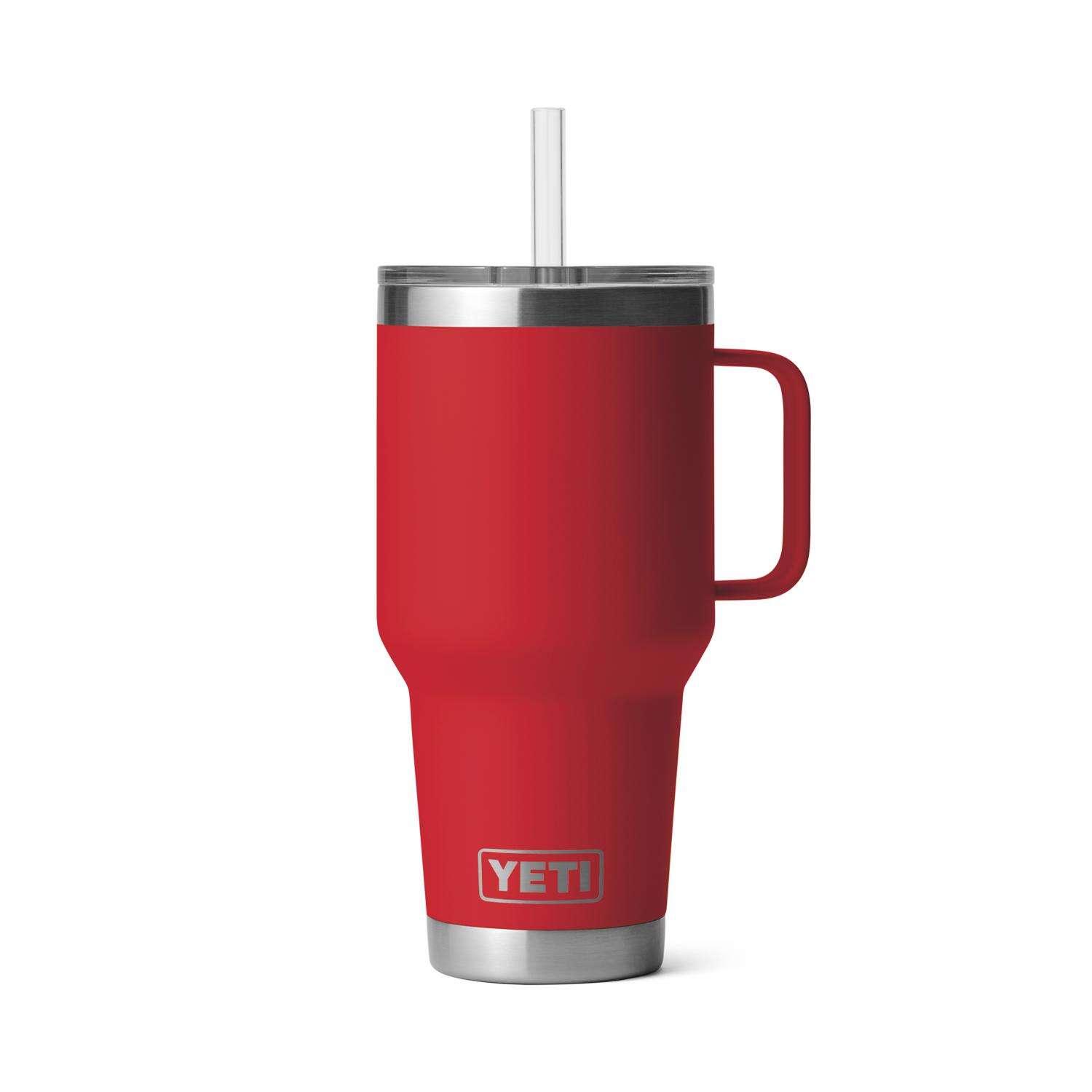 Rambler® 35 oz Mug w/Straw Lid - Rescue Red - Purpose-Built / Home of the Trades
