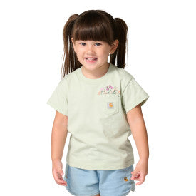 Youth Girls Short-Sleeve Garden Pocket T-Shirt - Sea Foam
