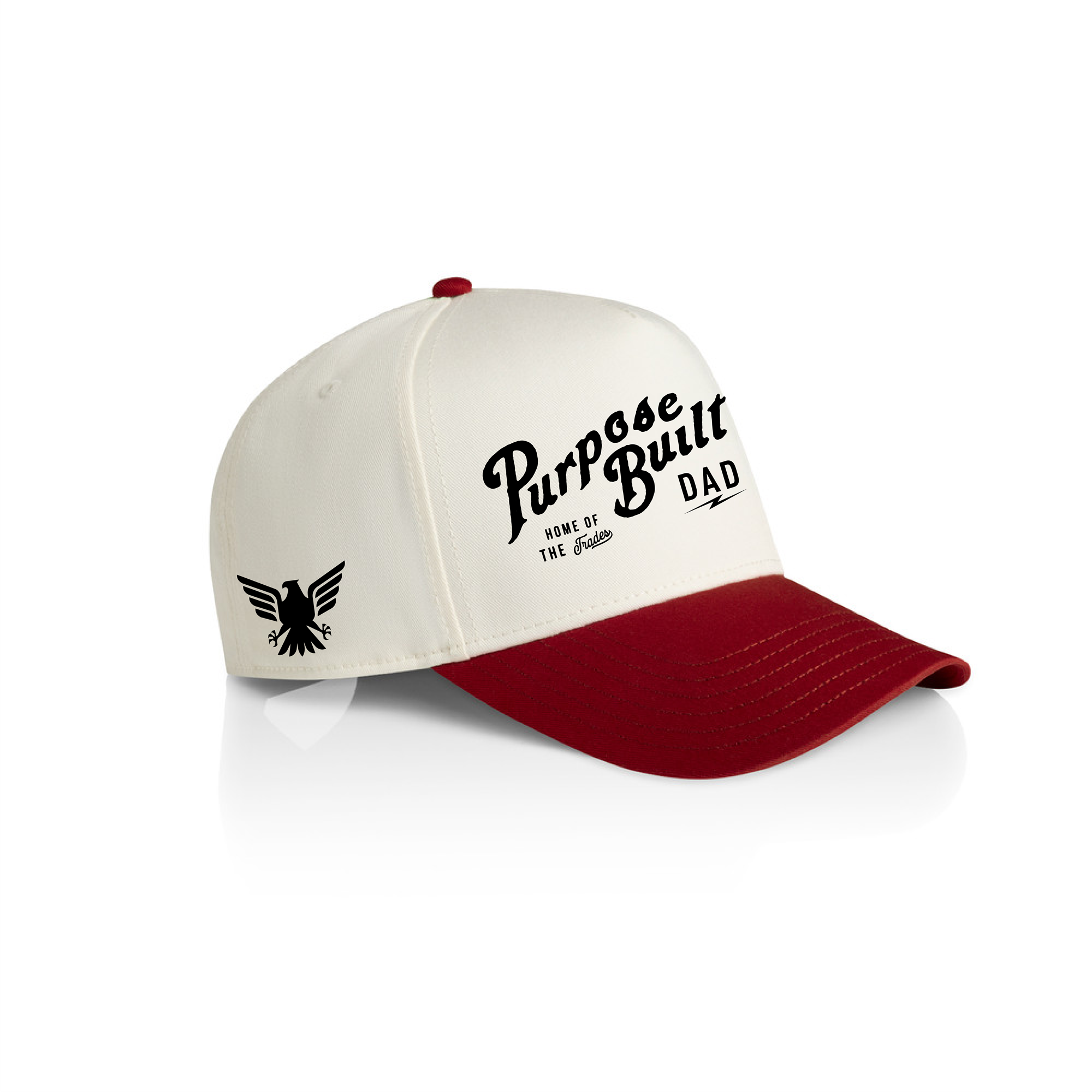 Purpose-Built Dad - Two Tone Hat, Natural & Red