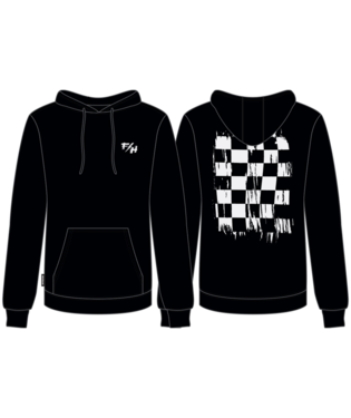 Fray Hooded Pullover - Black