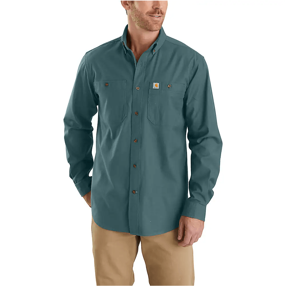 Rugged flex® relaxed fit midweight canvas long-sleeve shirt - Sea Pine - Purpose-Built / Home of the Trades