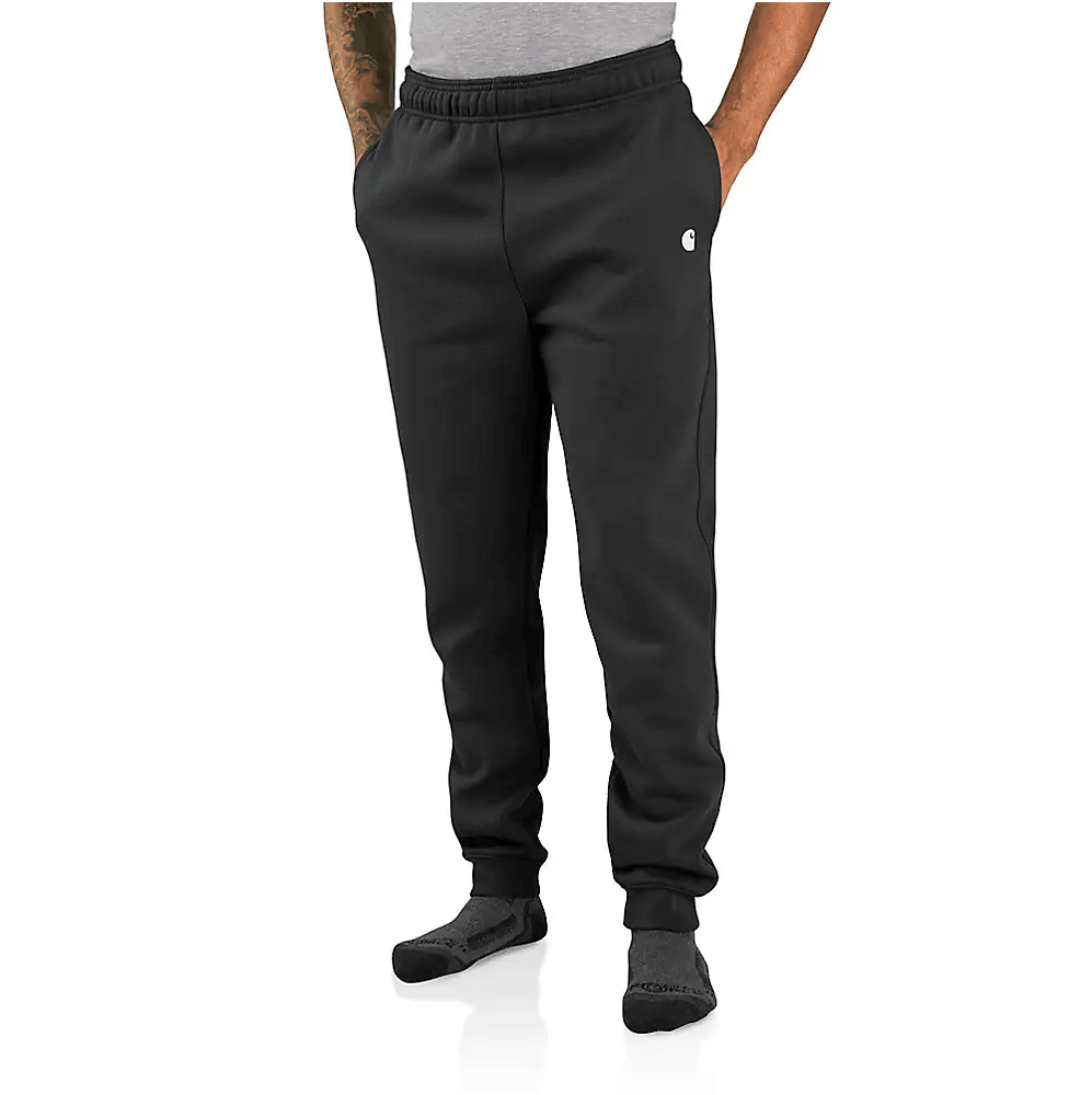 Loose Fit Midweight Tapered Sweatpants - Black