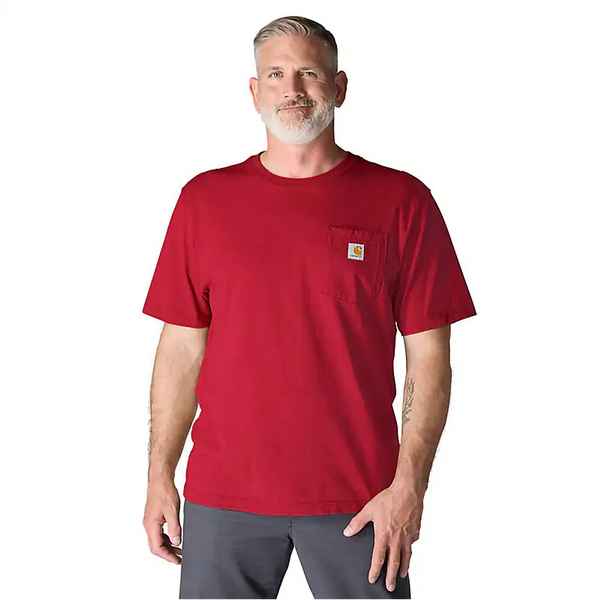 K87 - Loose Fit Heavyweight Pocket Tee- Industry Red