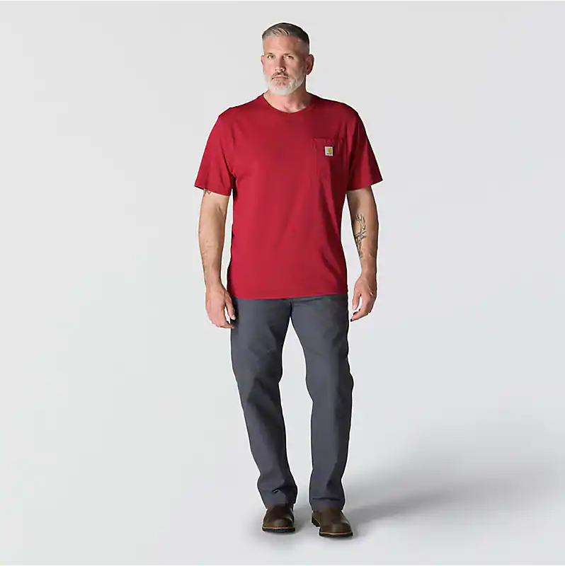 K87 - Loose Fit Heavyweight Pocket Tee- Industry Red