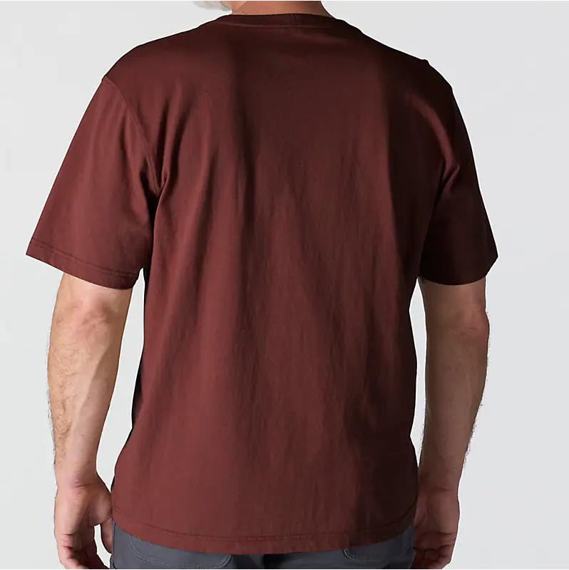 K87 - Loose Fit Heavyweight Pocket Tee- Dark Spice Red