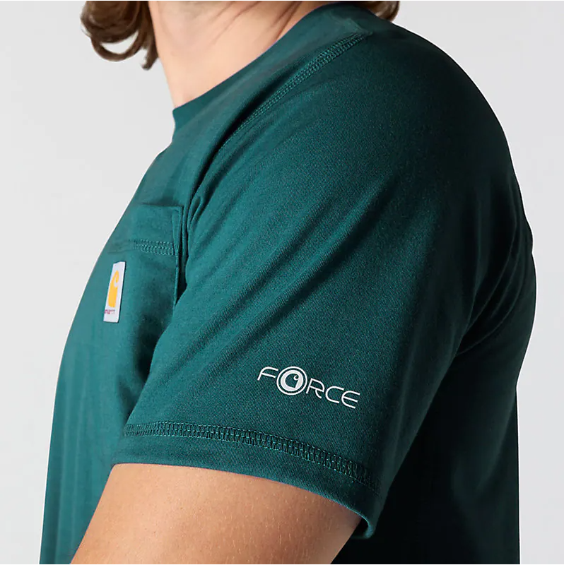 Force Relaxed Fit Midweight S/S Pocket T-Shirt - Greenstone