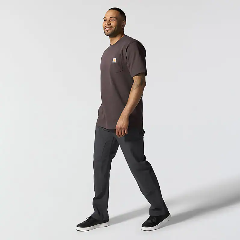 K87 - Loose Fit Heavyweight Pocket Tee- Dark Sepia Heather