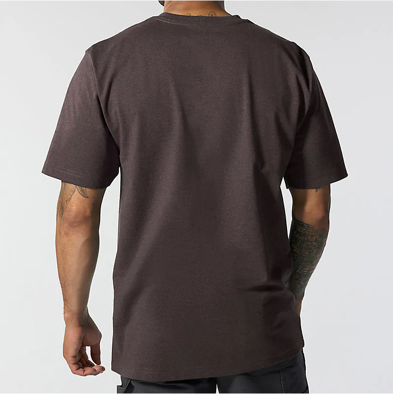 K87 - Loose Fit Heavyweight Pocket Tee- Dark Sepia Heather