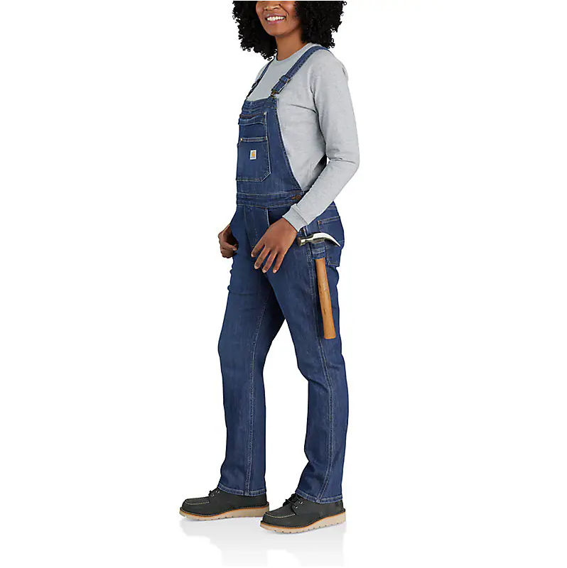 Women's Rugged Flex® Relaxed Fit Denim Bib Overall - Arches