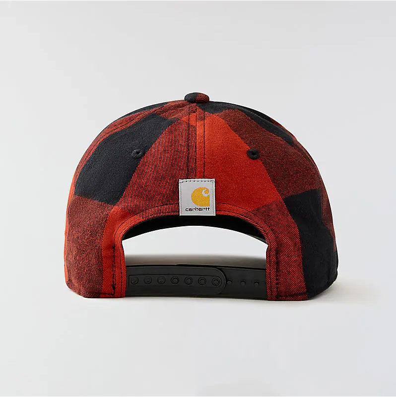AH7198 M Flannel Cap- Spice Red