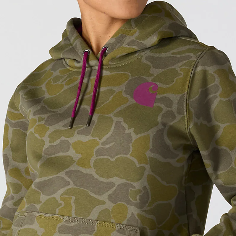 Women's RlxdFit MW Sleeve GraphicPrint Swtshrt- Dusty Olive Vintage Camo