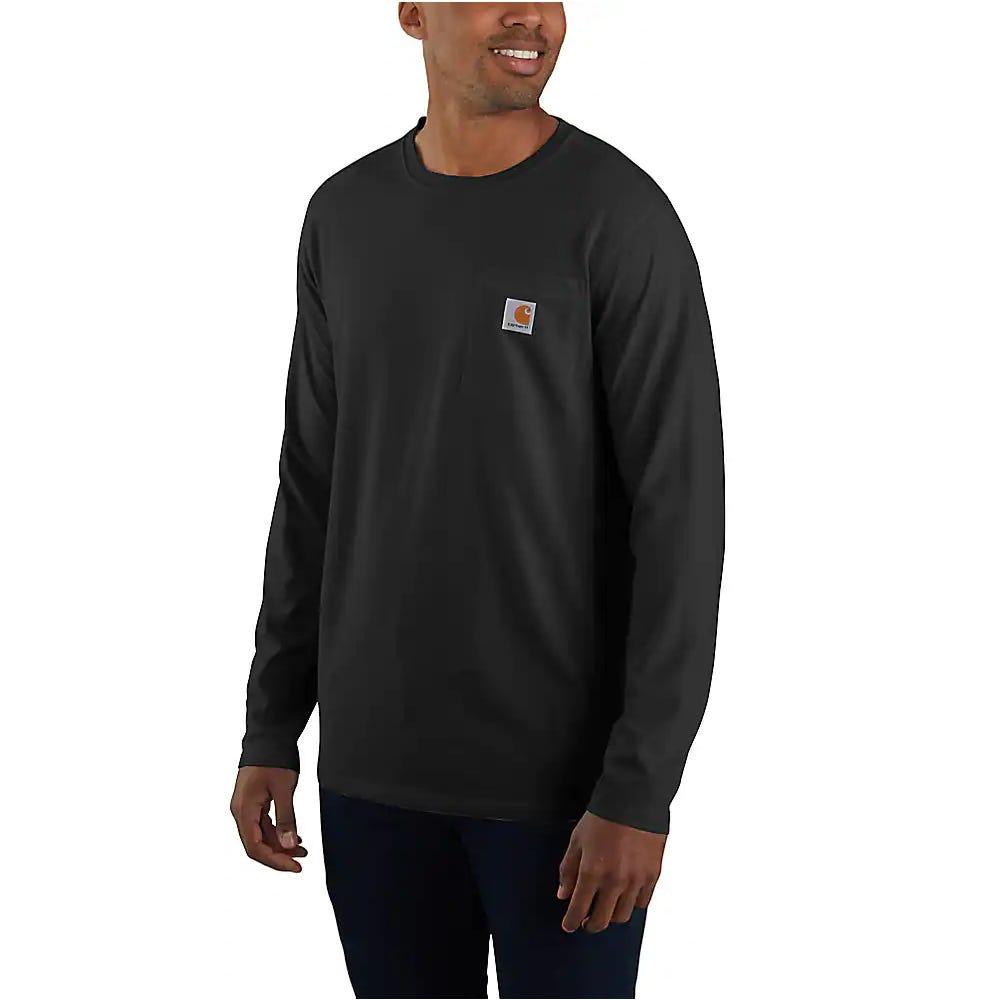 Carhartt force® relaxed fit midweight long-sleeve pocket t-shirt - Black - Purpose-Built / Home of the Trades