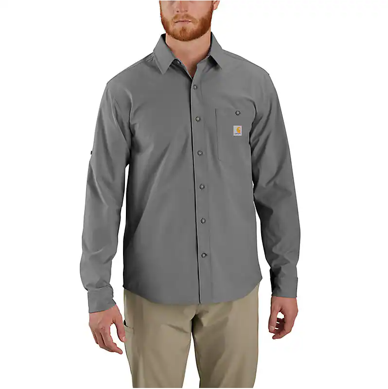 Force Sun Defender™ Relaxed Fit LightweightL/S Shirt - Steel