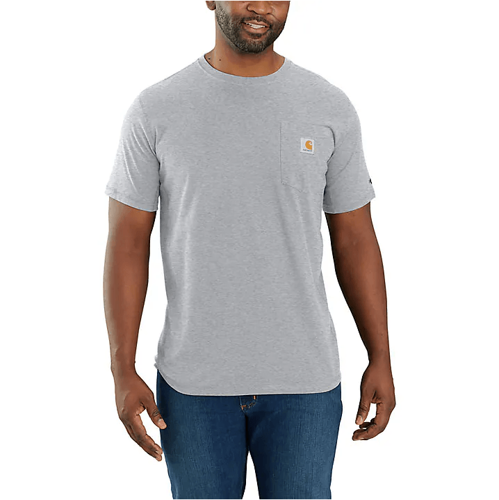 Carhartt force® relaxed fit midweight short-sleeve pocket t-shirt - Heather Grey - Purpose-Built / Home of the Trades