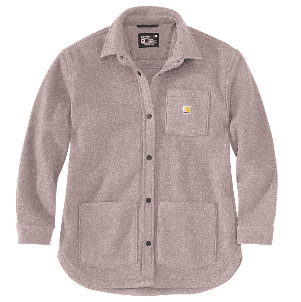 105988 - Women's loose fit brushed fleece shirt jacket - Mink - Purpose-Built / Home of the Trades