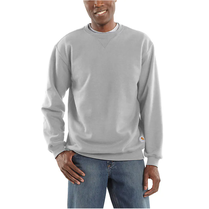 K124 Loose Midweight Crewneck Sweatshirt - Heather Grey