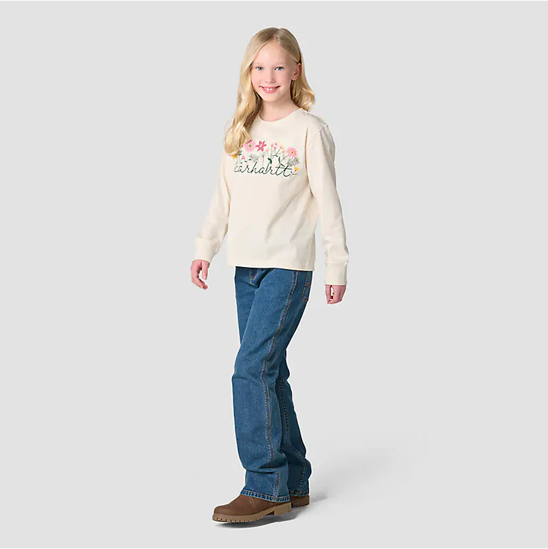 Youth Girls Essential Work Jean - Denim Medium Wash