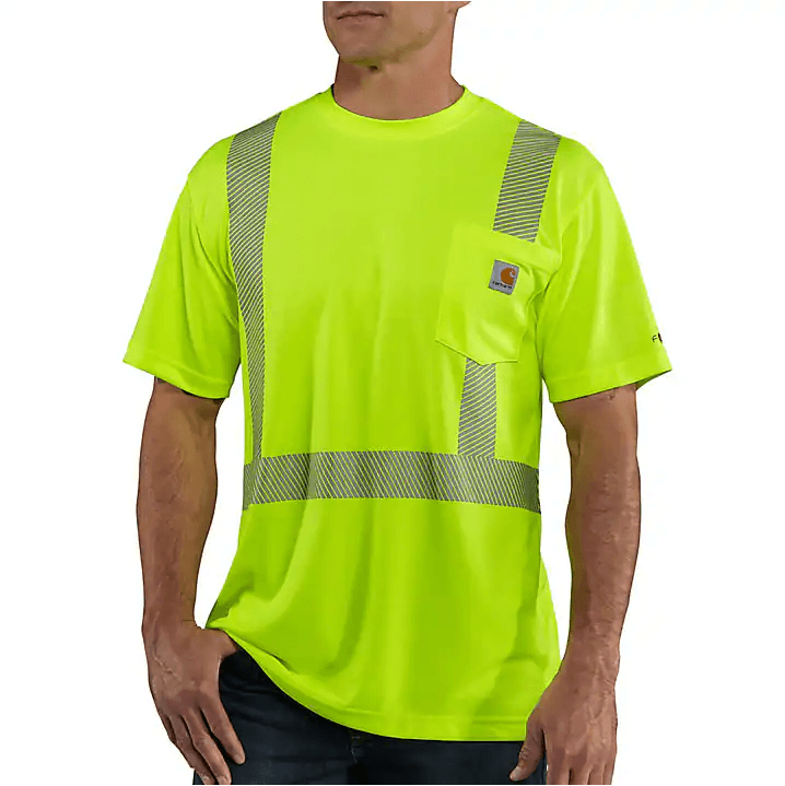 Class 3 High Visibility Force Short Sleeve T-Shirt - Brite Lime