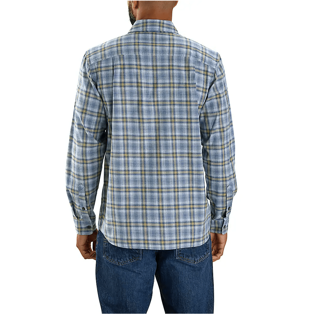 105949 - Rugged flex® relaxed fit lightweight long-sleeve plaid shirt - Dark Blue/Navy
