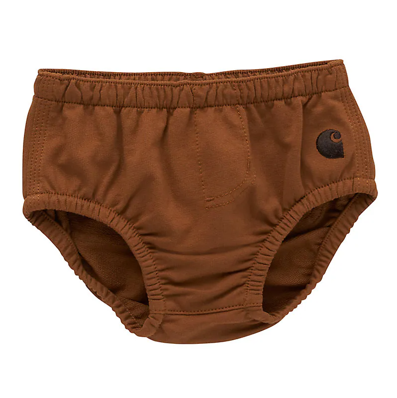 French Terry Diaper Cover - Brown