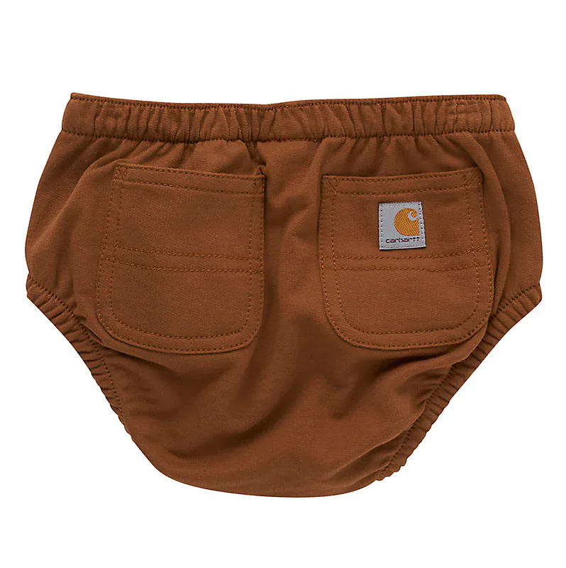 French Terry Diaper Cover - Brown