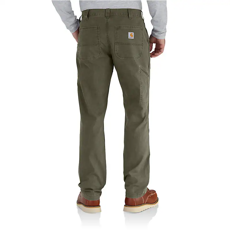 Rugged Flex Relaxed Fit Canvas Work Pant - Moss