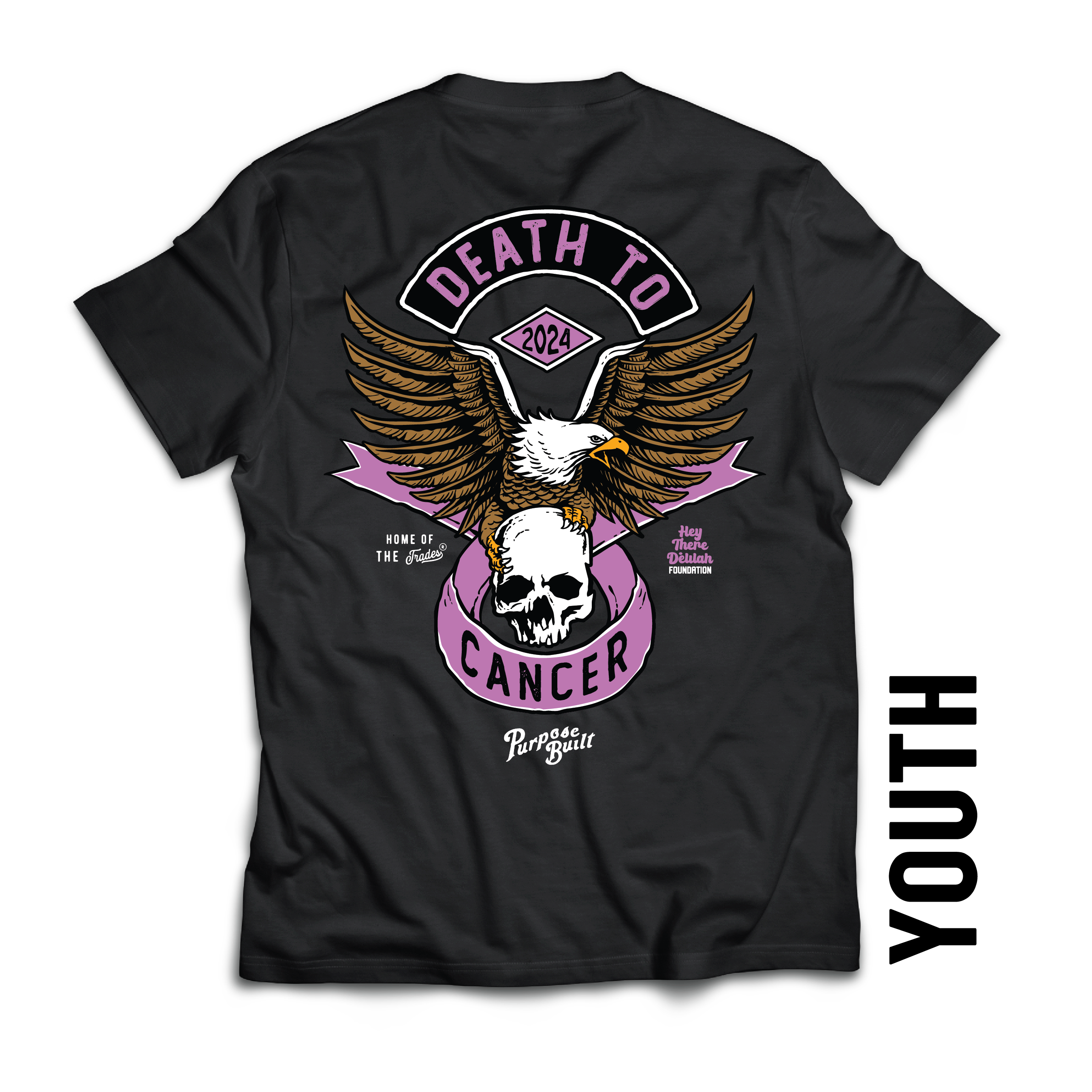 Youth Death to Cancer Tee, Black