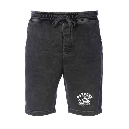 The Script Fleece Shorts, Black Mineral