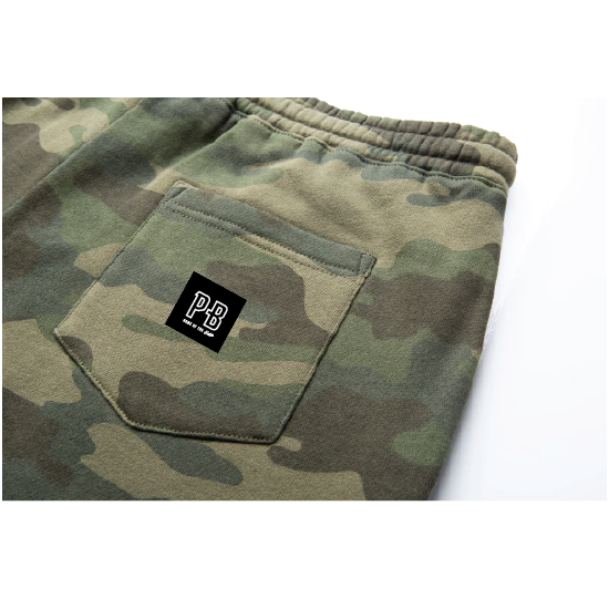 The Script Fleece Shorts, Forest Camo