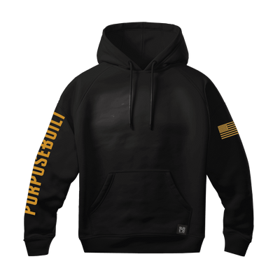 PB Logo Hoodie, Black & Tan