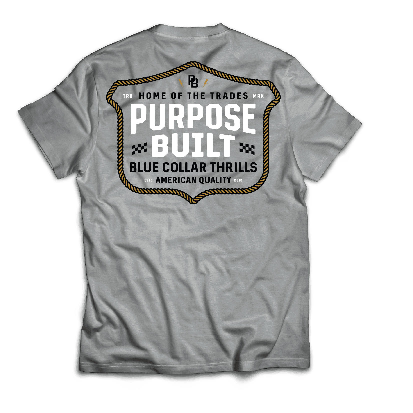 For the Thrills Tee, Grey Frost - Purpose-Built / Home of the Trades