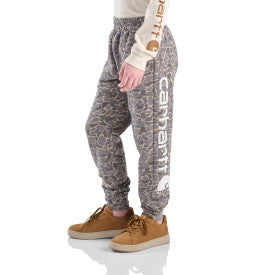 Youth Fleece Camo Logo SweatPant - Duck Grey Camo