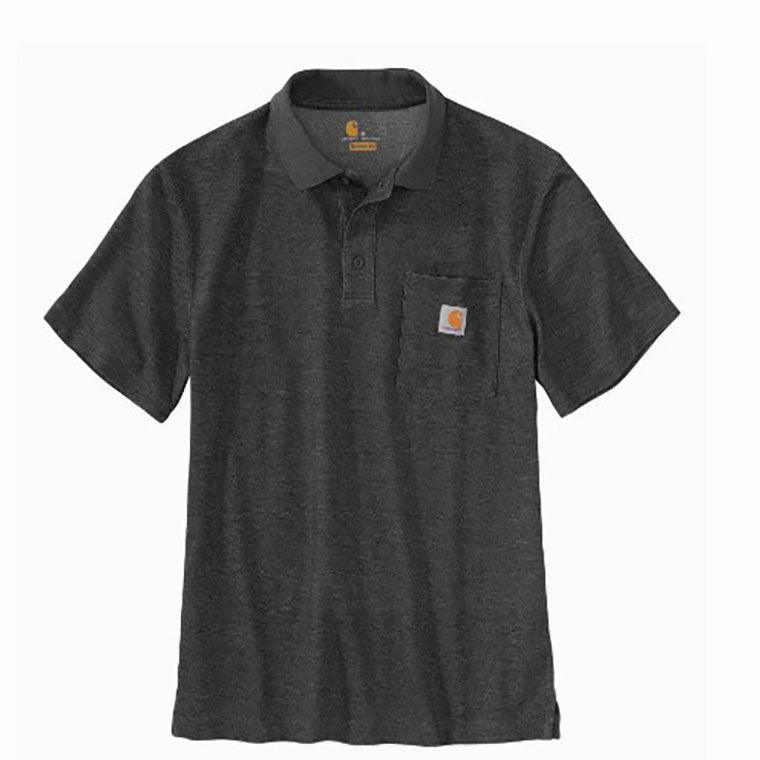 K570 - Loose fit midweight short-sleeve pocket polo - Carbon Heather