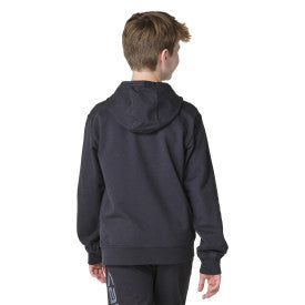 Youth Boys Long-Sleeve Garment Dyed Sweatshirt - Caviar Black Wash