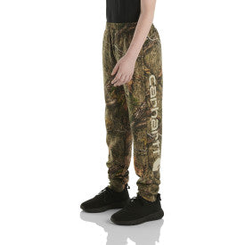 Youth Boys Fleece Camo Logo Sweatpant - Mossy Oak Country DNA