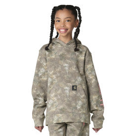 Youth Girls Long-Sleeve Faded Camo Logo SweatShirt - Faded Camo