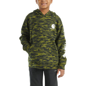 Youth Boys Long Sleeve Camo Graphic Sweatshirt - Green Camo