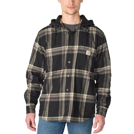 Hamilton Plaid Shirt Jac-Black/Mud Gray