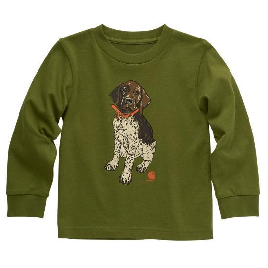 Youth Long-Sleeve Puppy T-Shirt - Cella Green - Purpose-Built / Home of the Trades