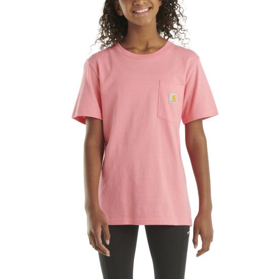 Youth Short Sleeve Pocket T-Shirt - Pink