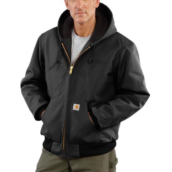 Duck Active Jacket - Quilted Flannel Lined - Black