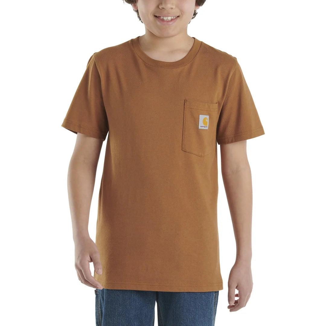 Youth Short Sleeve Pocket T-Shirt - Carhartt Brown - Purpose-Built / Home of the Trades