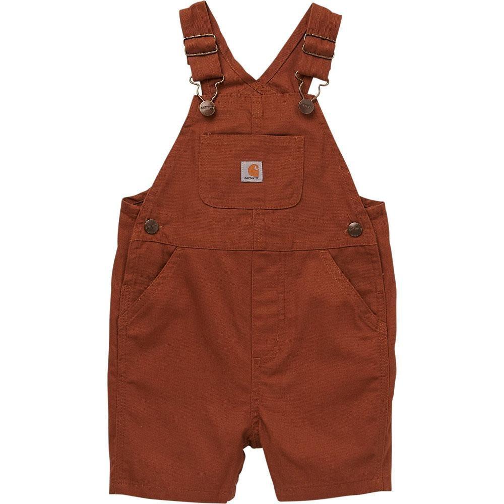 Youth Boy's Loose Fit Canvas Shortalls - Brown - Purpose-Built / Home of the Trades