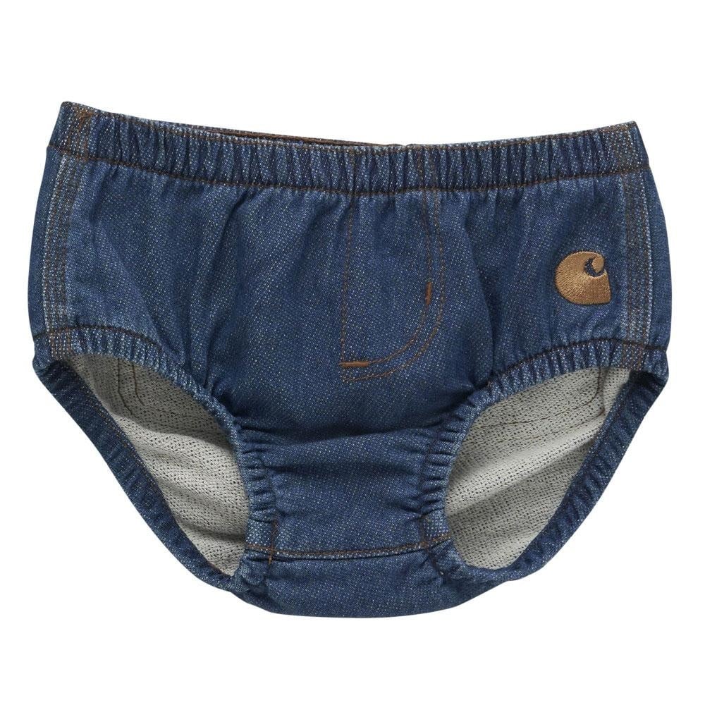 Infant Rugged Flex Denim Diaper Cover - Denim Medium Wash