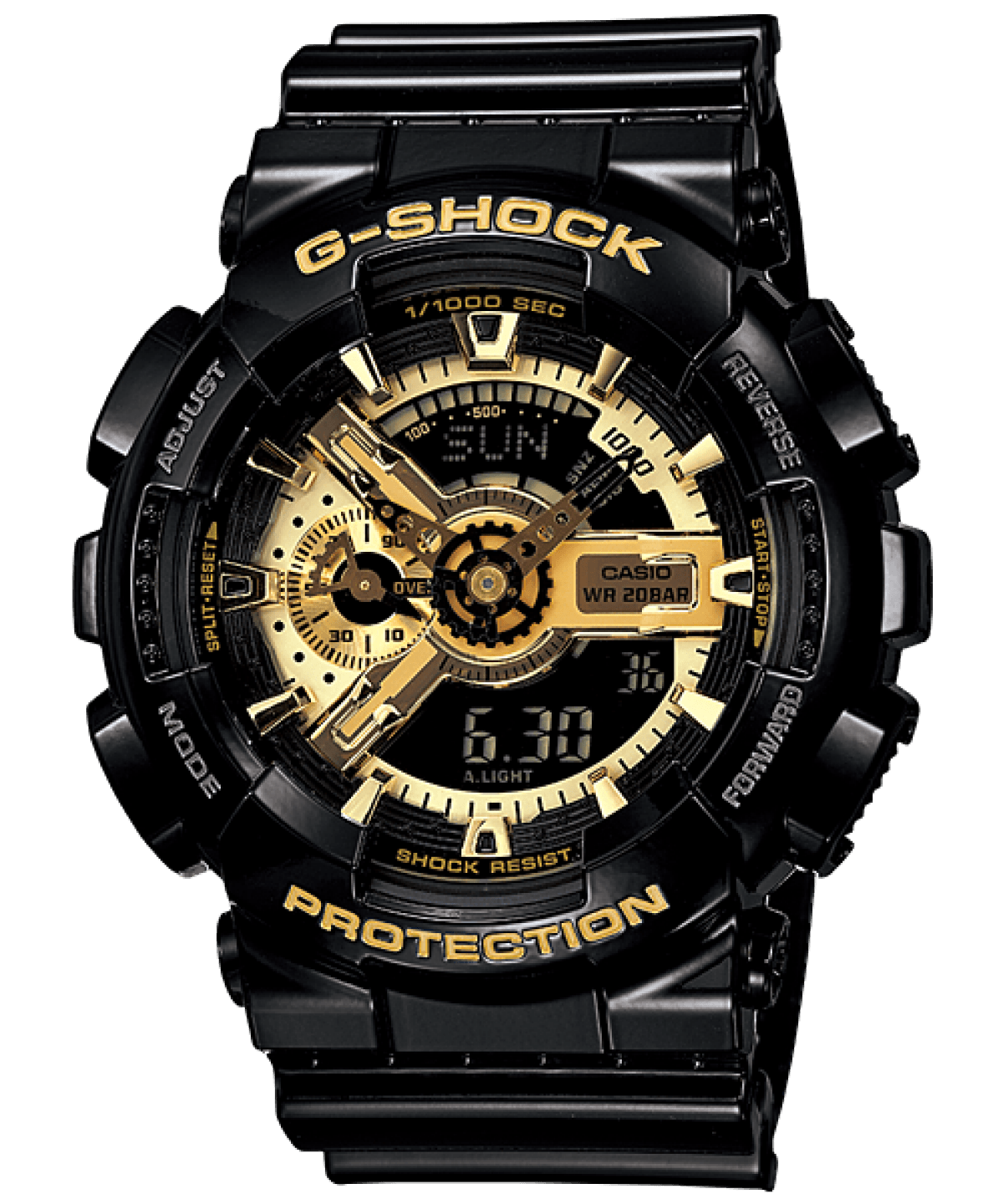 GA-110 Series Watch GA110GB-1A - Black and Gold - Purpose-Built / Home of the Trades